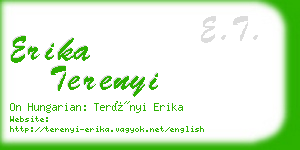 erika terenyi business card